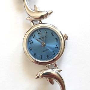 Rumours Women's Silver Tone Dolphin Porpoise Watch